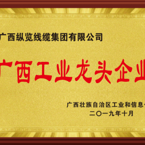 喜訊 | 縱覽線纜集團(tuán)榮獲“廣西工業(yè)龍頭企業(yè)”榮譽(yù)稱(chēng)號(hào)